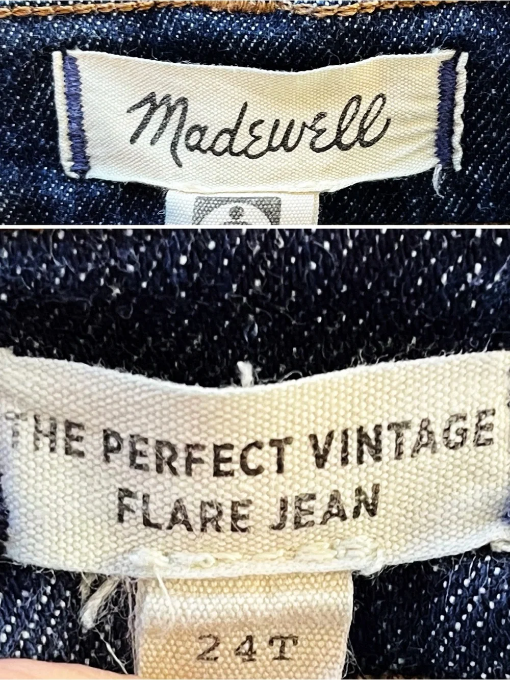 BOGO! Madewell The Perfect Vintage Flare Jean in Wrenford Wash 24 Tall